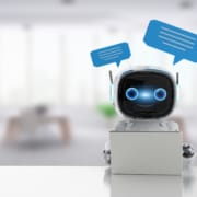 Chatbot eller robot som assisterar via en dator