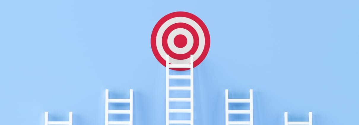 Stegar där en når sitt mål