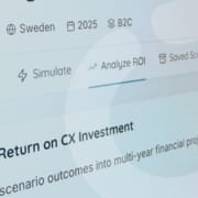 Hög tid att börja räkna på CX som en investering Illustrativ bild på dashboard där man kan räkna på ROI för CX